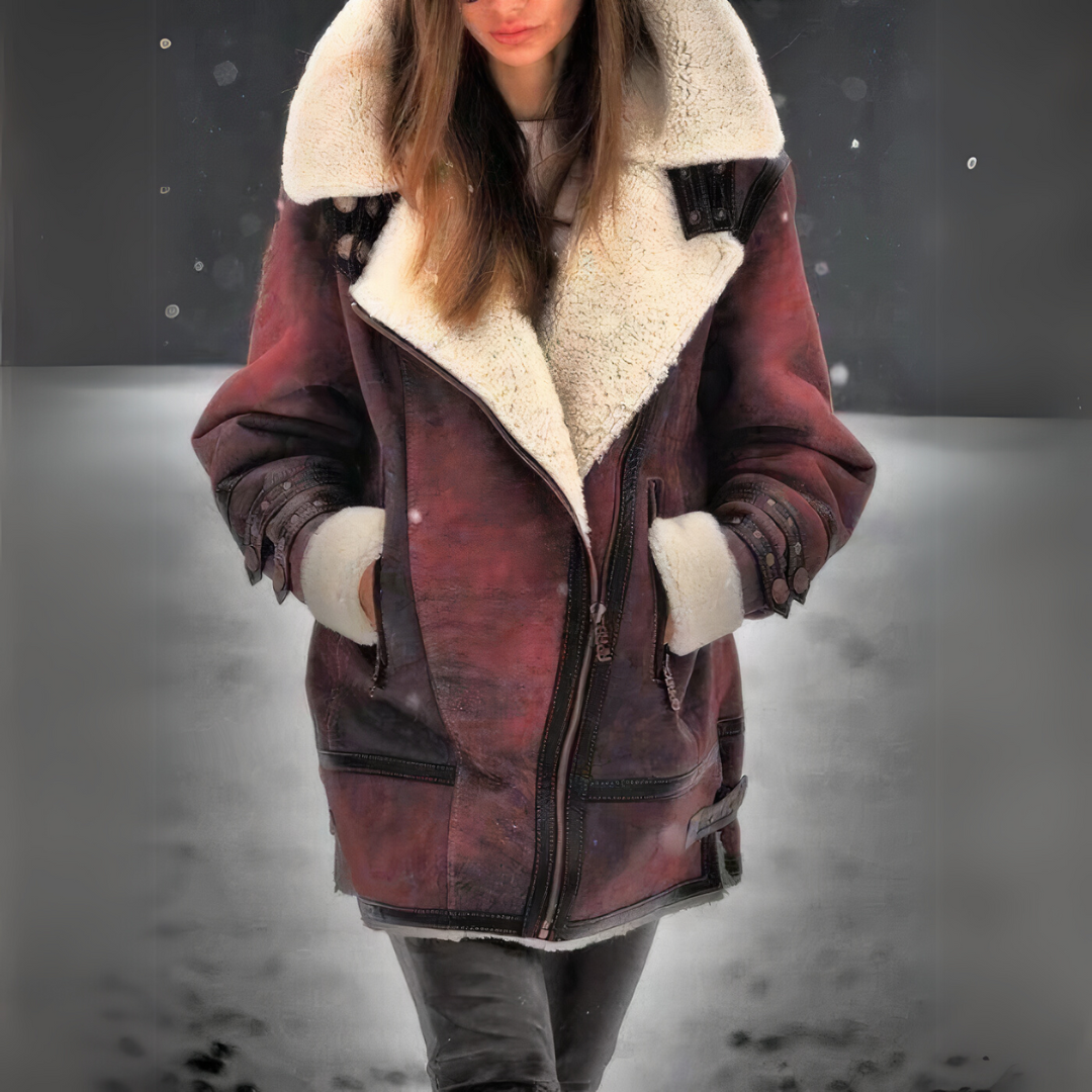 Emily - Manteau aviateur en cuir